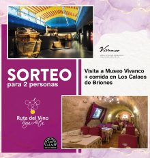 Bases de participación del sorteo “Visita para dos personas al Museo Vivanco + comida en Los Calaos de Briones”