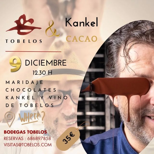 Experiencia maridaje vino y chocolate Tobelos & Kankel Cacao
