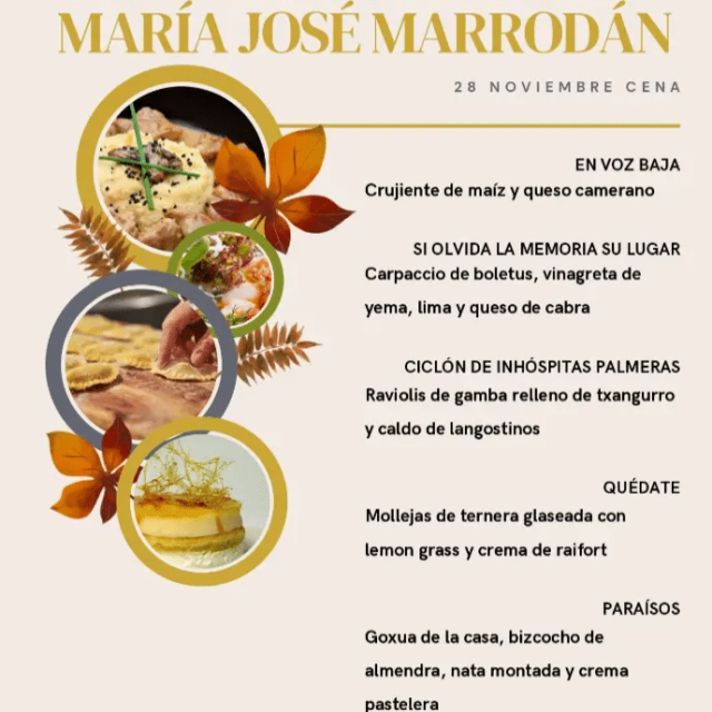 Natura Resorts Gastronomic Days with María Jose Madrorrán – An evening to savour the words