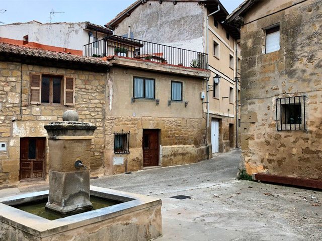 Caravan car park in San Vicente de la Sonsierra
