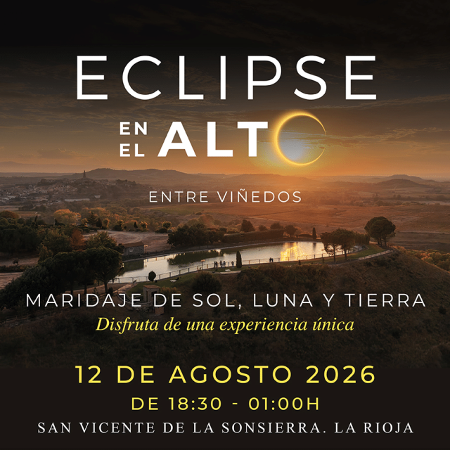 Eclipse en el Alto entre viñedos